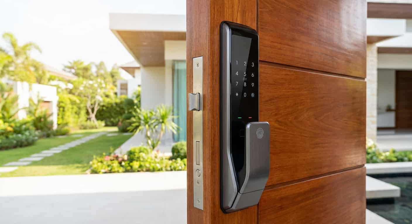 Smart lock installation in Arabian Ranches villa
